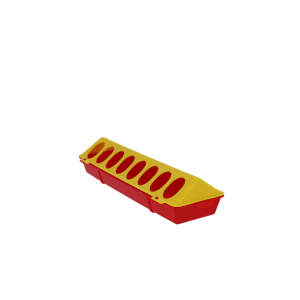 Karmidło dla drobiu, 30 cm x 10 cm, żółty/czerwony