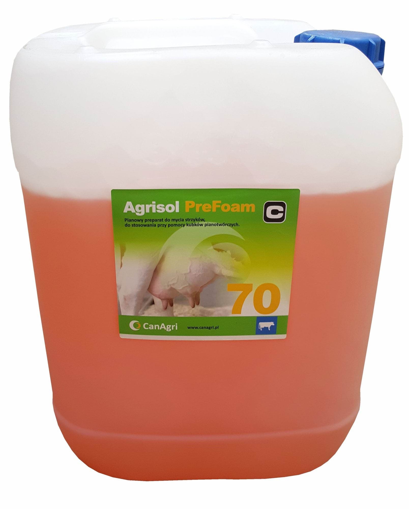 Pianowy płyn do mycia wymion Agrisol PreFoam 70, 20 kg, Can Agri
