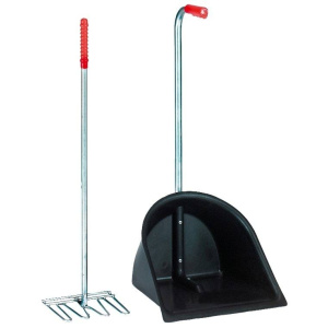 Zestaw do sprzątania w stajni Mistboy, czarny, 75 cm, Kerbl