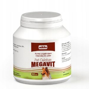 Pet Calcium MEGAVIT dla psa na kości MIKITA 150tab