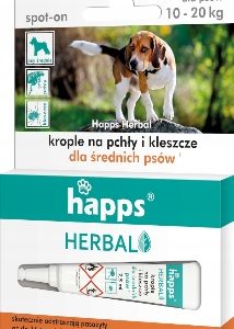HAPPS krople na pchły i kleszcze dla średnich psów