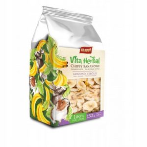 Vita Herbal Chipsy Bananowe Dla Gryzoni I Królika Vitapol 150g