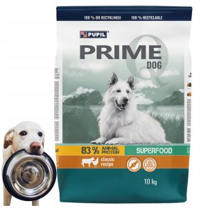 Karma sucha dla Psa Psów PUPIL Prime Quality o smaku Drób Wołowina 10 kg