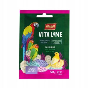 Vitaline Muszle+Wapń Dla Ptaków Vitapol 50g