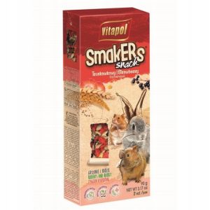 Smakers Snack Truskawkowy Dla Gryzoni I Królika Vitapol 90 g 2 szt.