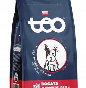 Karma dla psa małe rasy z wołowiną TEO MINI 820g