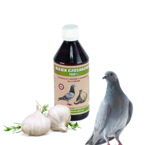 Olejek czosnkowy 100% 250ml PATRON – Naturalne Wzmocnienie Zdrowia Twoich Gołębi