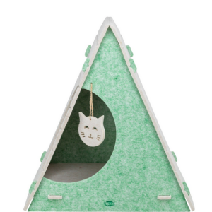 Lucy Legowisko Trixie jaskinia dla kota piaskowy/zielony filc 46×50×38 cm